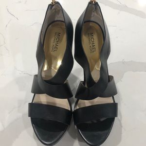 Michael Kors Elena Platform Sandals (Black)